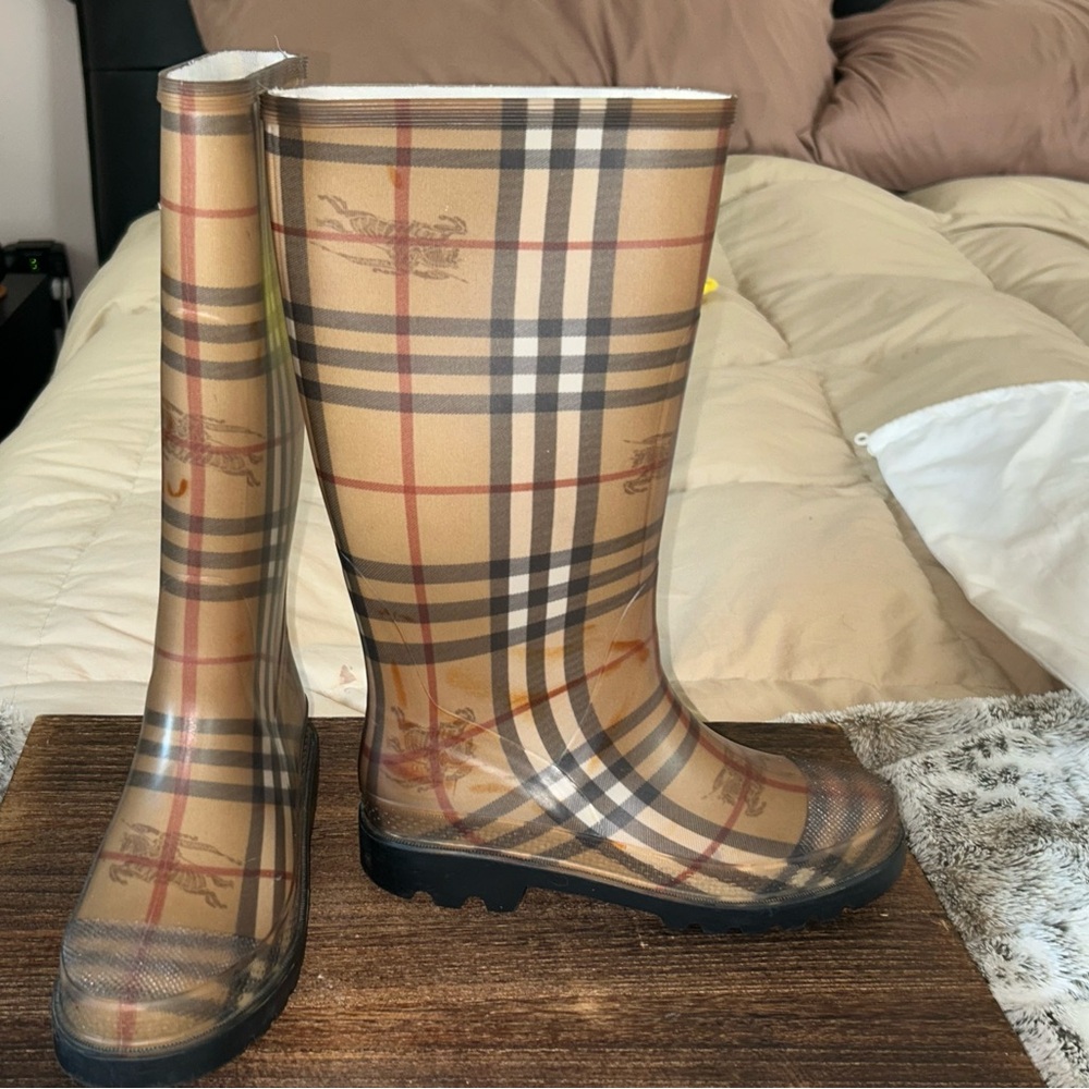 Burberry Haymarket Check PVC Boots